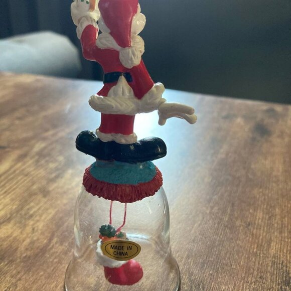 Warner Brothers Looney Tunes Glass Holiday Bell Bigs Bunny Christmas 1998 - Picture 3 of 5